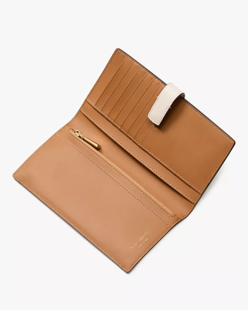 ava colorblocked bifold wallet parchment multi