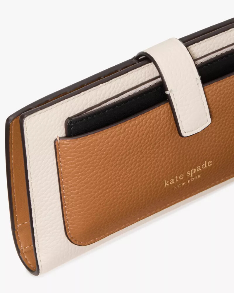 ava colorblocked bifold wallet parchment multi