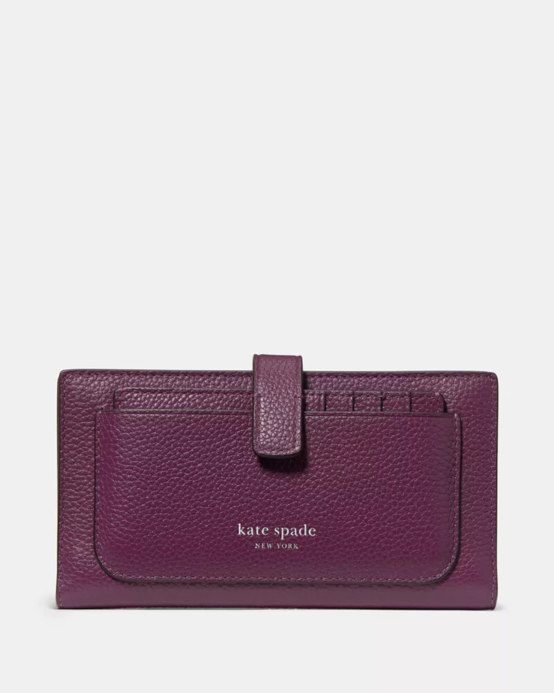 ava bifold wallet purple agate