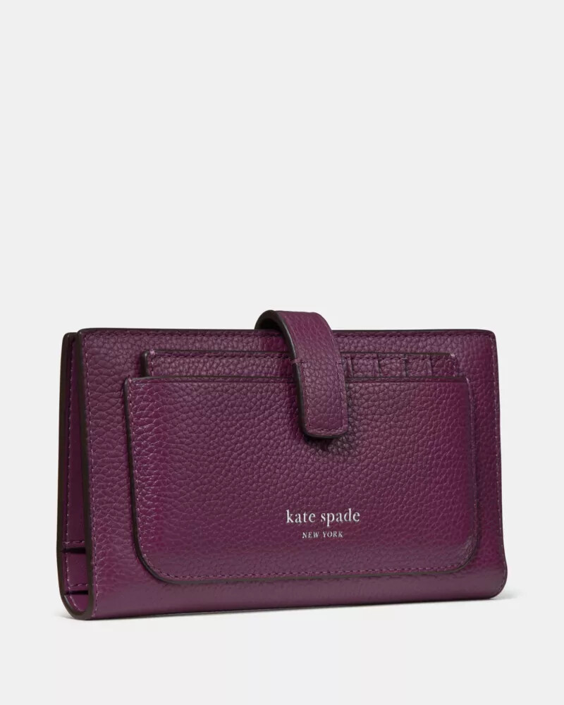 ava bifold wallet purple agate