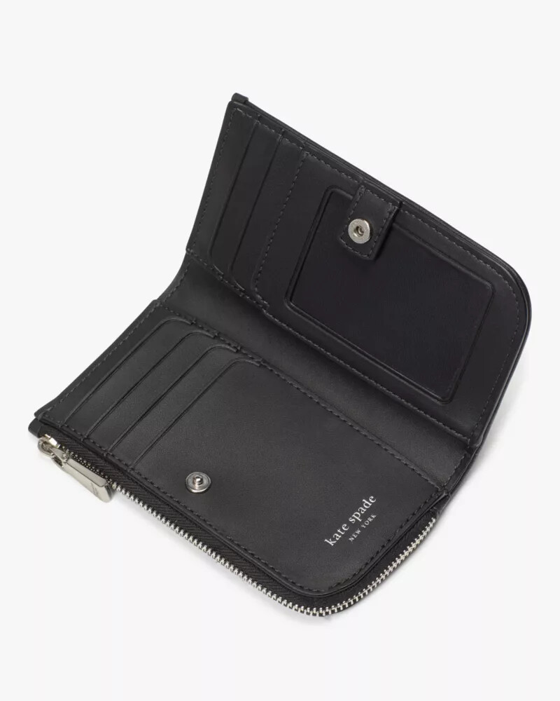 devin spade flower jacquard bifold wallet black multi