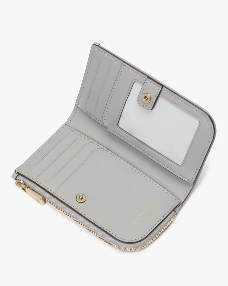 devin spade flower jacquard bifold wallet grey multi