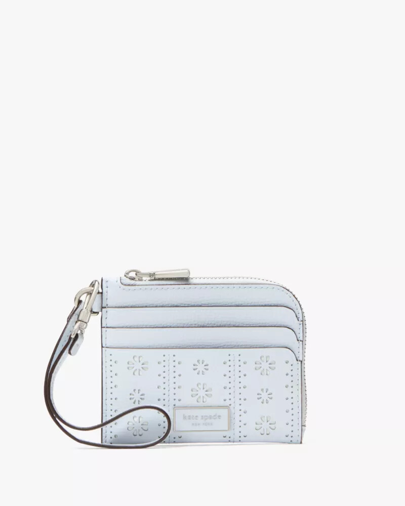 devin coin card case wristlet taro milk
