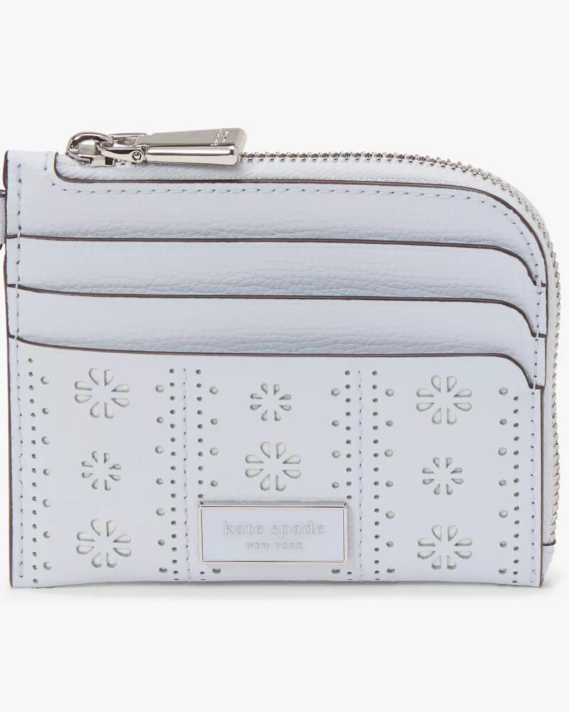 devin coin card case wristlet taro milk