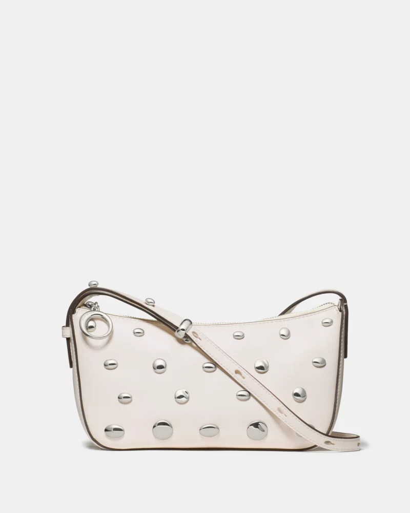 halo studded crossbody cream