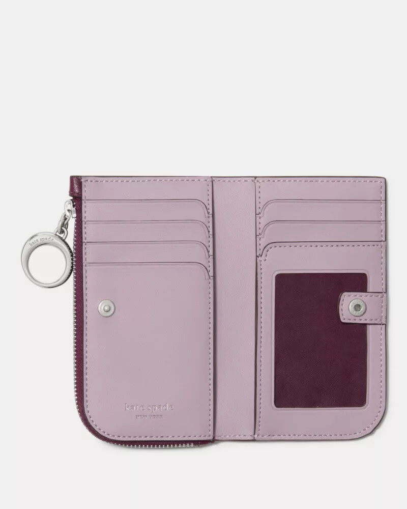 halo small bifold wallet purple agate