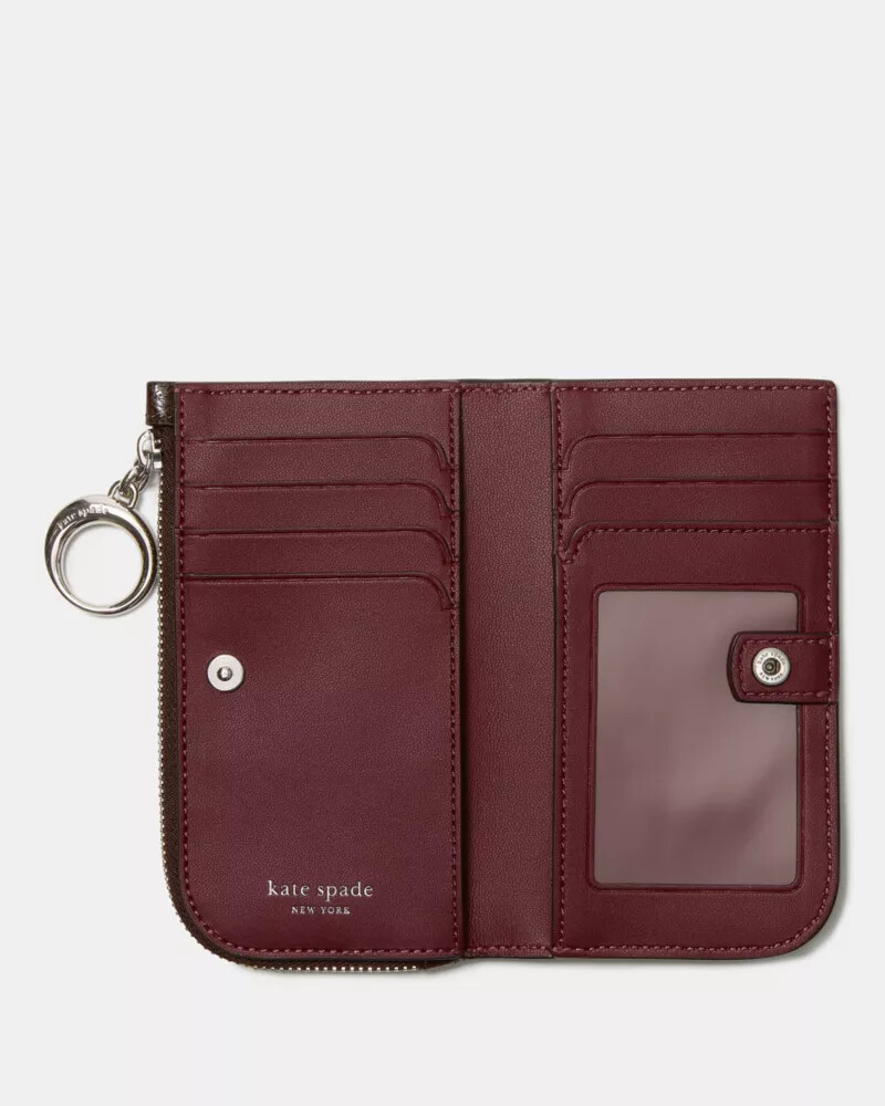 halo glazed small bifold wallet hot fudge