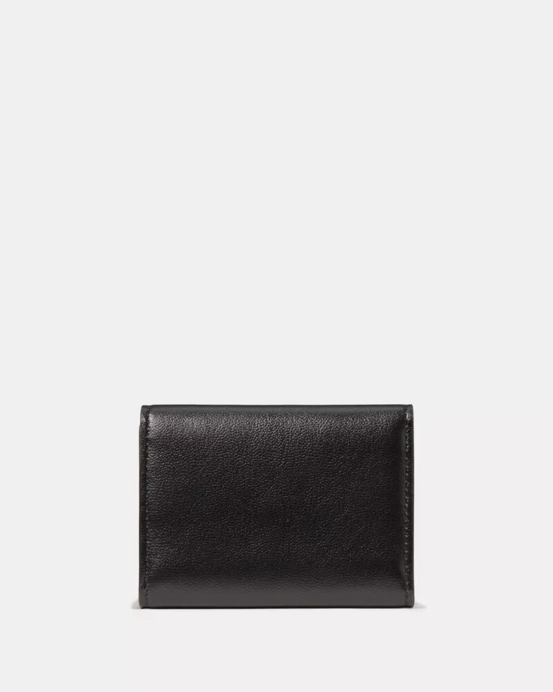 halo card case trifold wallet black