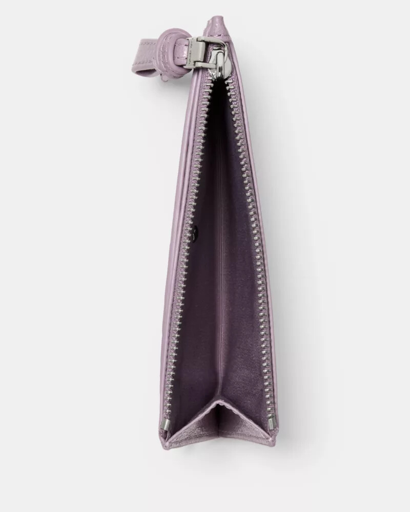 loop east west zip card case market purple