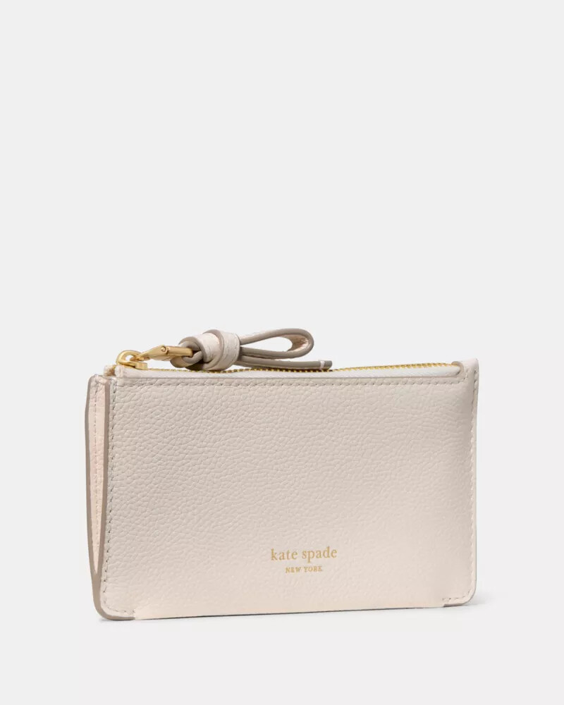 loop zip card case cashew milk