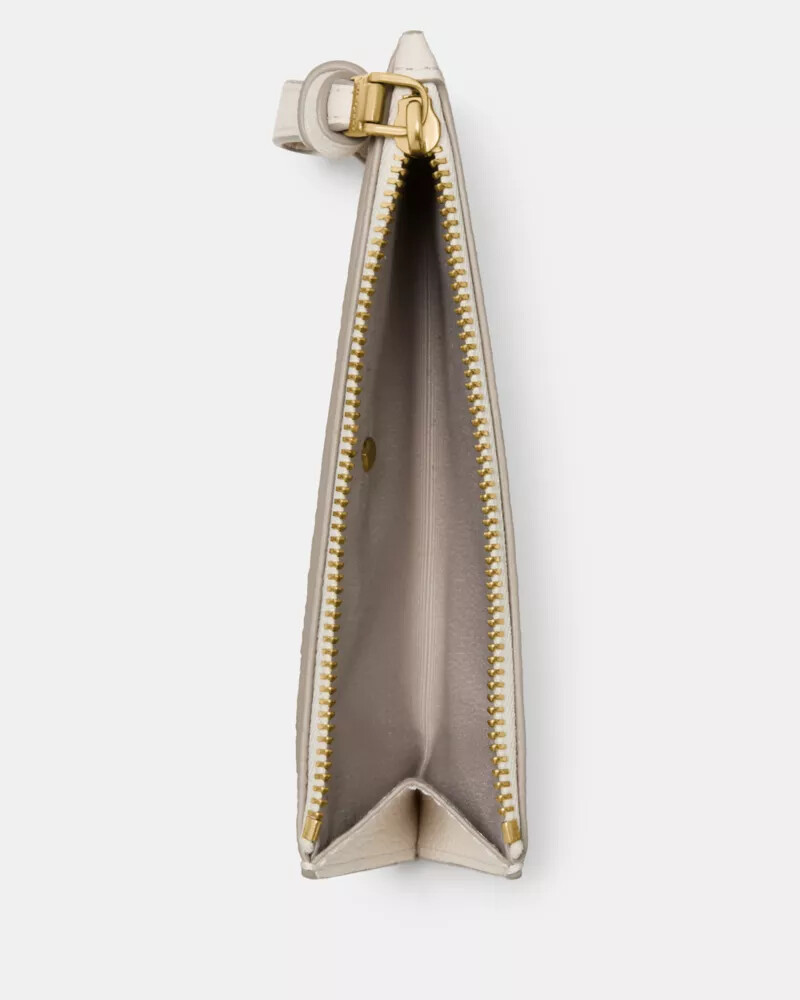 loop zip card case cashew milk