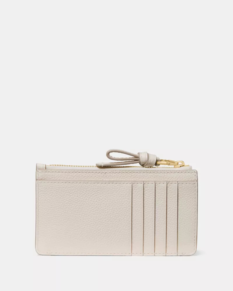 loop zip card case cashew milk