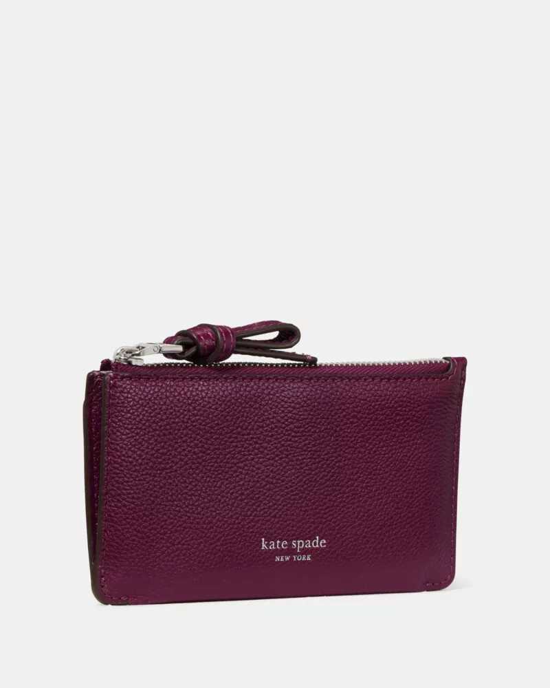 loop east west zip card case purple agate