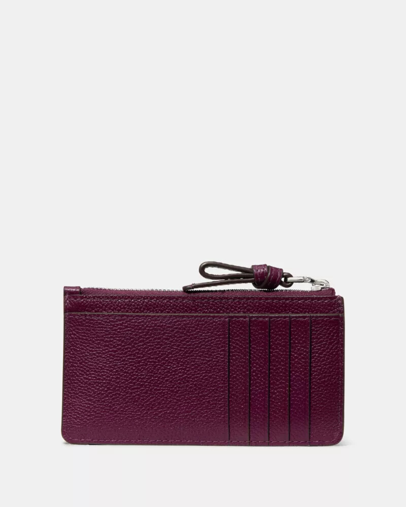 loop east west zip card case purple agate
