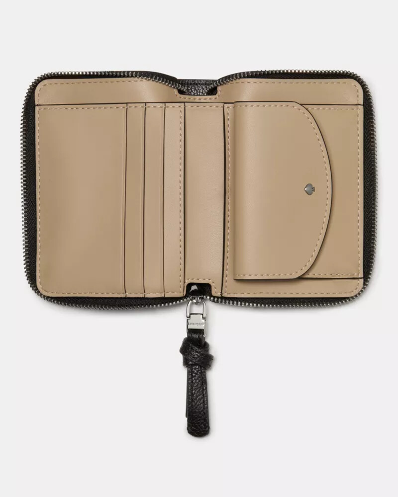 loop zip around wallet black