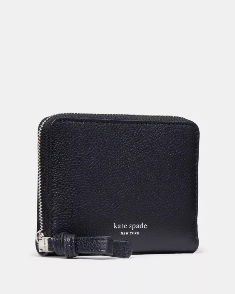 loop zip around wallet black