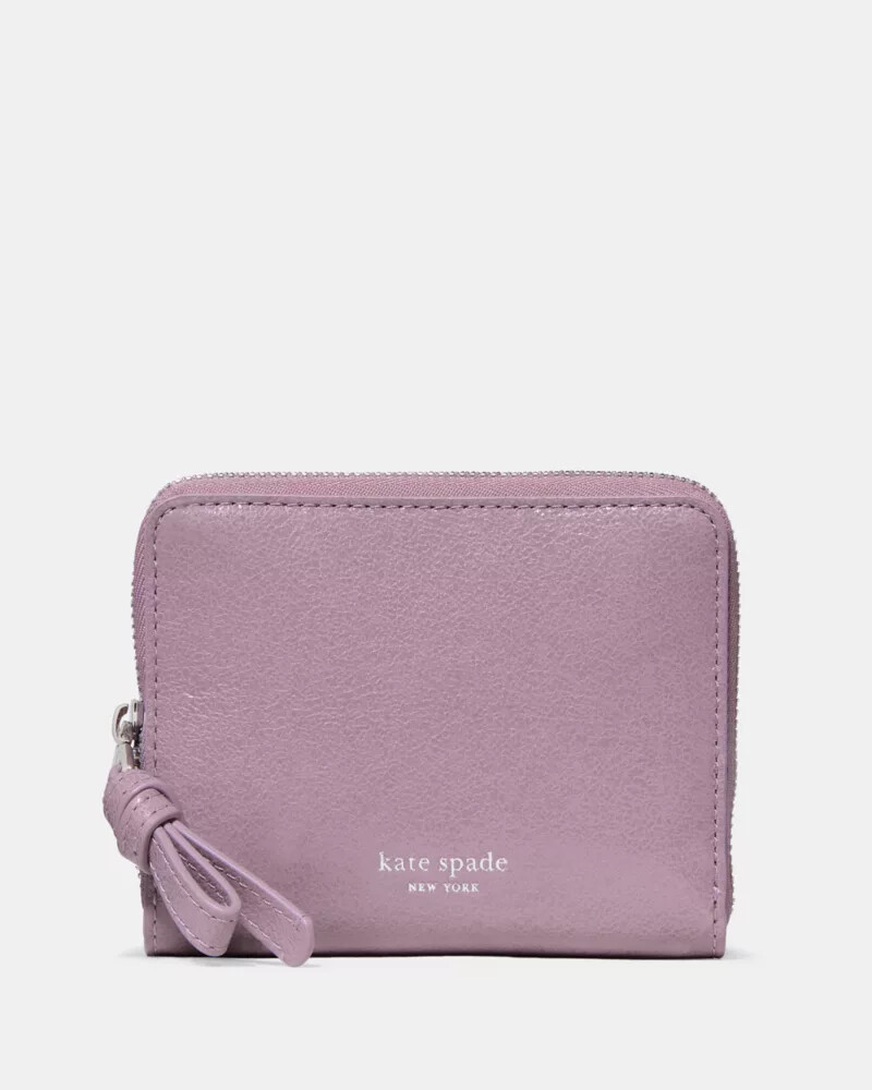 loop glazed zip around wallet market purple
