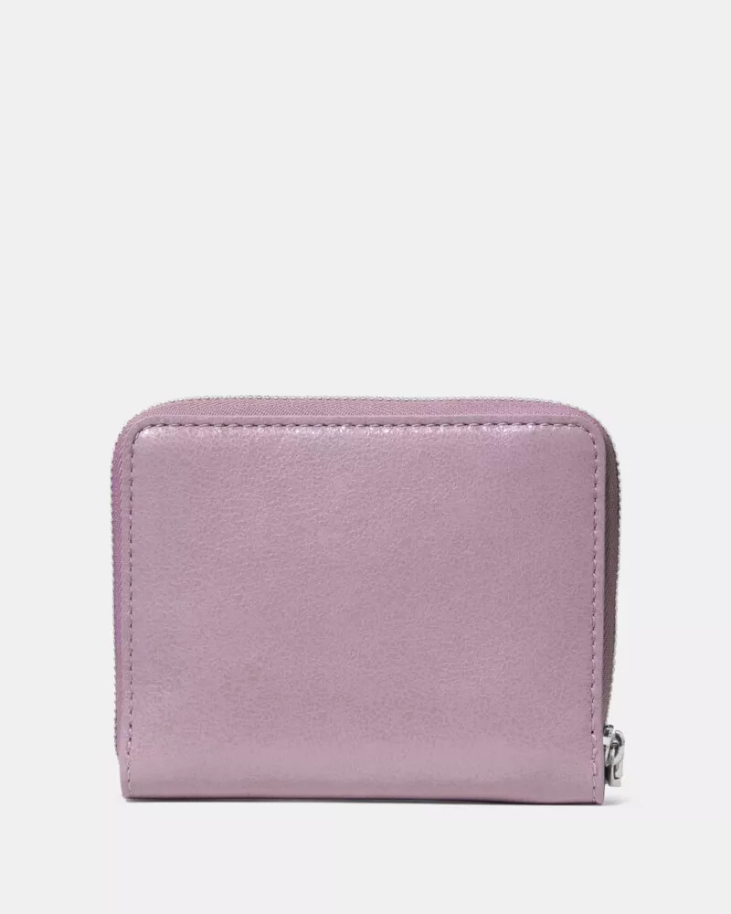 loop glazed zip around wallet market purple