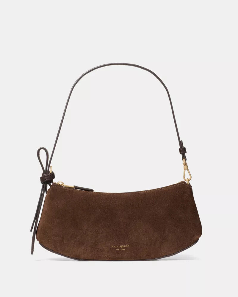 loop suede pochette bag hot fudge multi