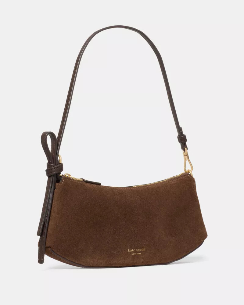 loop suede pochette bag hot fudge multi