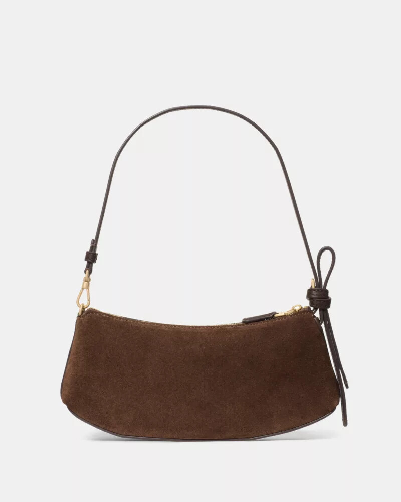 loop suede pochette bag hot fudge multi