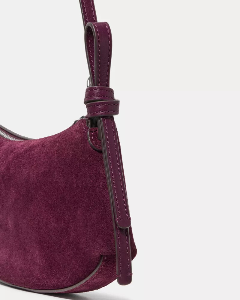 loop suede pochette purple agate