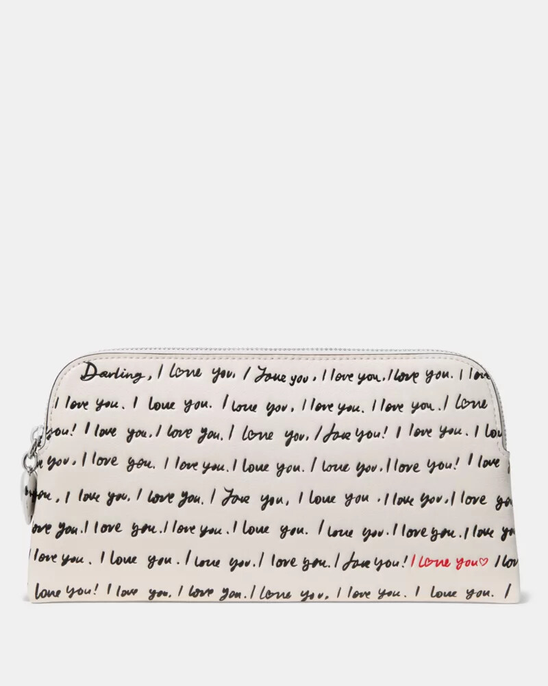 devin i love you pouch cream multi