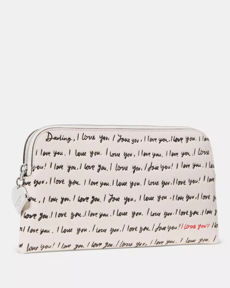 devin i love you pouch cream multi