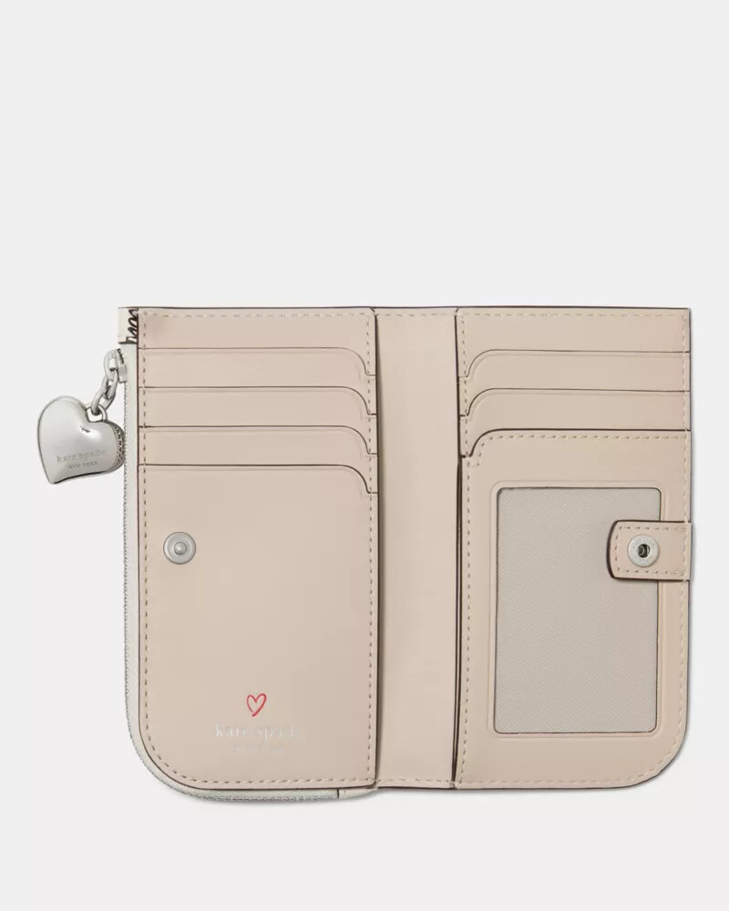 devin i love you bifold wallet cream multi