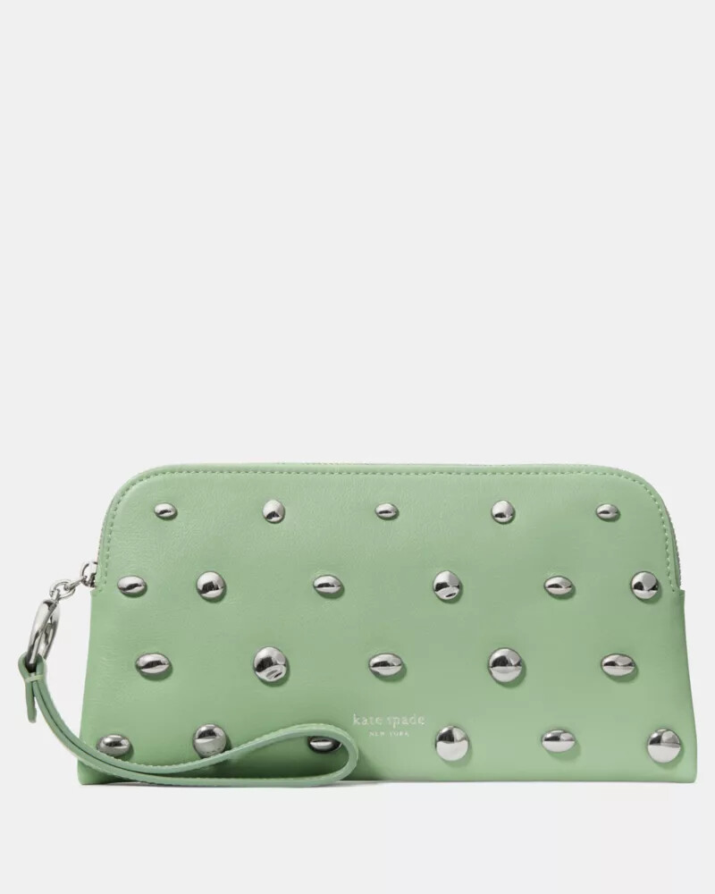 halo studded wristlet crisp sage