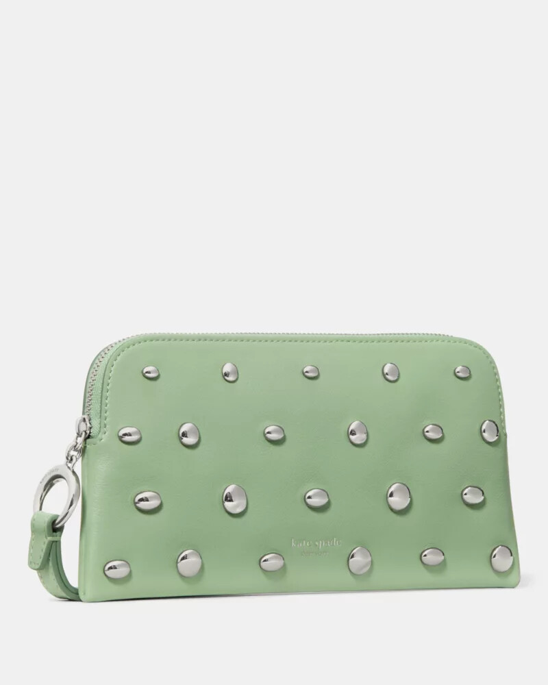 halo studded wristlet crisp sage