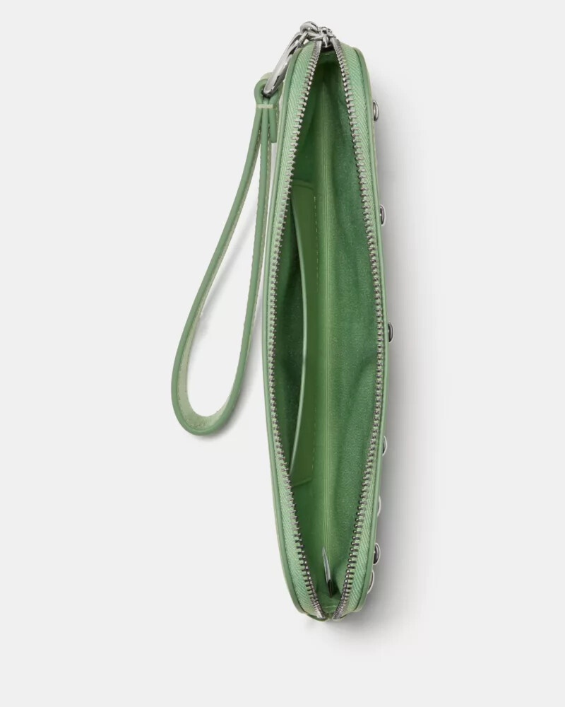 halo studded wristlet crisp sage