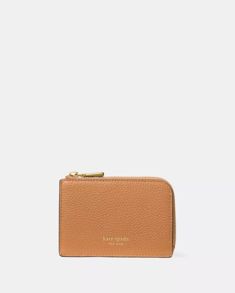 mini zip card case biscotti