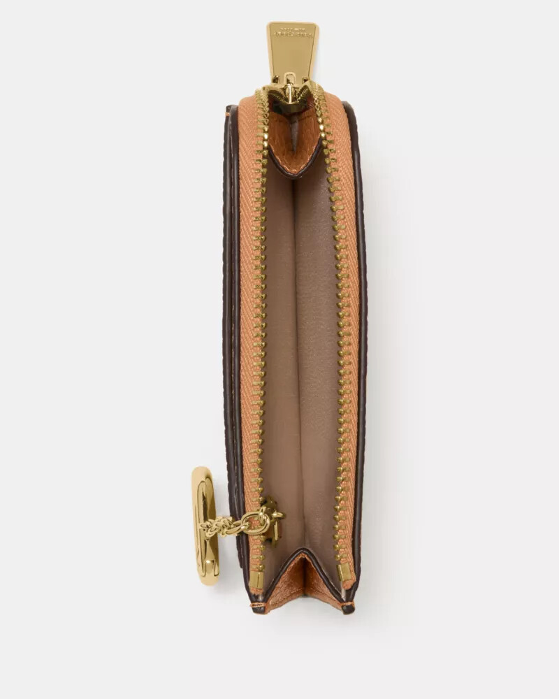 mini zip card case biscotti