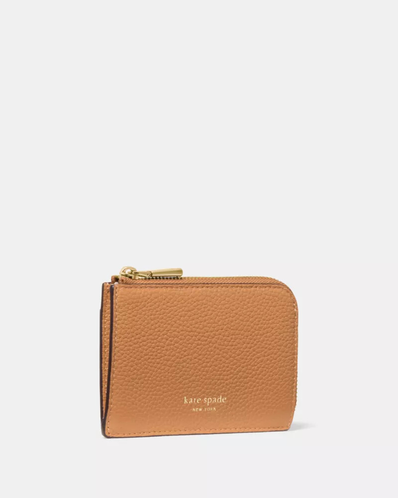 mini zip card case biscotti