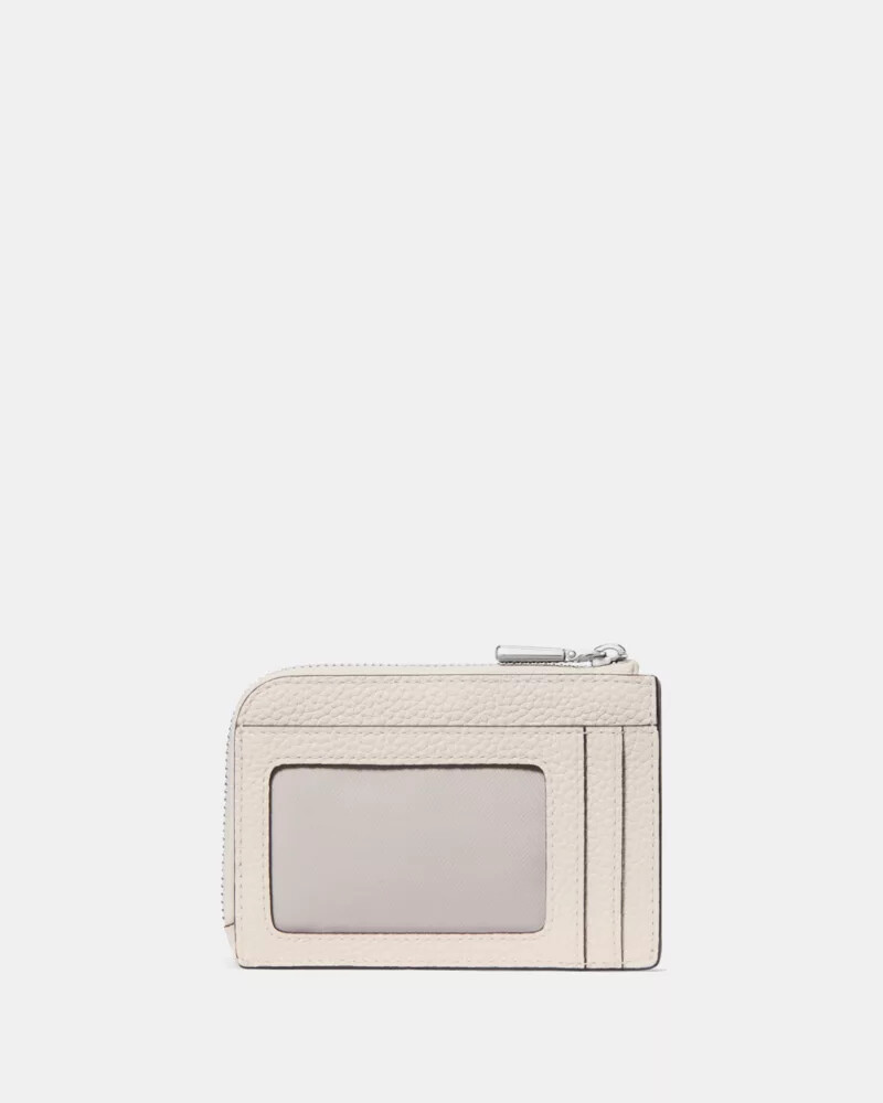 mini zip card case cashew milk