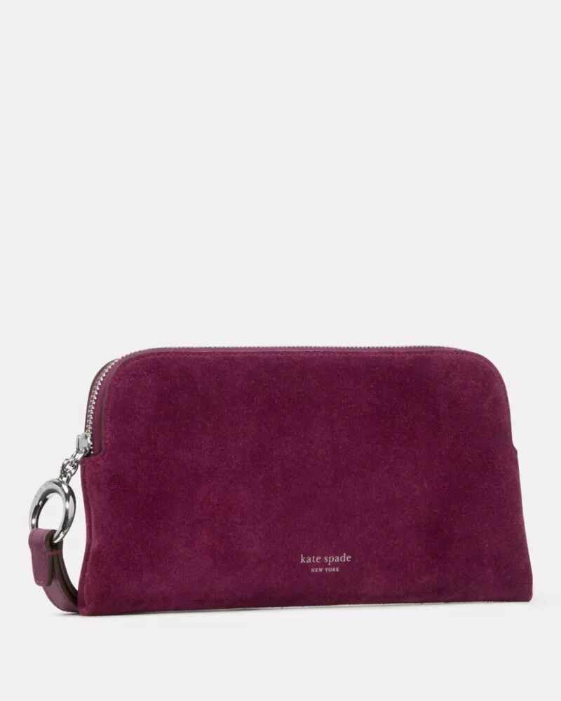 halo suede wristlet purple agate