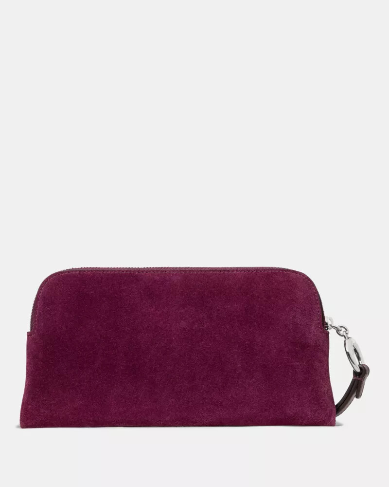halo suede wristlet purple agate