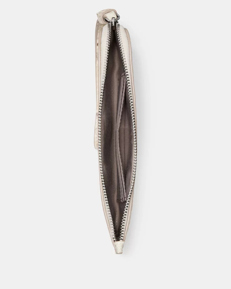 zippy snake embossed wristlet neutral multi